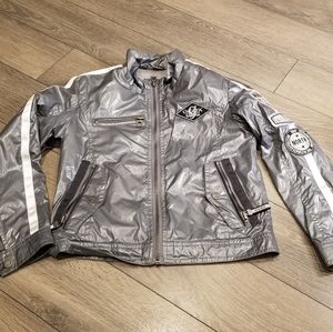 Geox Respira Boys spring jacket silver racing